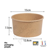 1000ML KRAFT ECOBOWL | KRAFT PAPER BOWL | EBB-1000 | 300 PCS/CTN