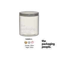 10x12cm Plastic Cookie Container with Aluminium Lid- 60pcs/bag