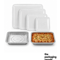 LACY'S PREMIUM QUALITY - ALUMINUM TRAY AND LID| ALUMINUM FOOD TRAY FOR BAKING | HEAT-RESISTANT & DURABLE