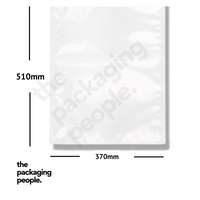 HIGH CLARITY VACUUM POUCH WITH TEAR NOTCH 370MM X 510MM X 80UM (PA/PE) | VP3751 | 1000 PCS/CTN