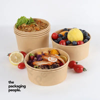 1000ML KRAFT ECOBOWL | KRAFT PAPER BOWL | EBB-1000 | 300 PCS/CTN