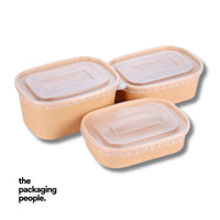 500ML / 750ML / 1000ML PP LID FOR RECTANGLE ECOBOWL | EBRL-PP | 300 PCS/CTN