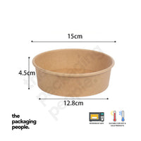 500ML KRAFT ECOBOWL | KRAFT PAPER BOWL | EBB-500 | 300 PCS/CTN