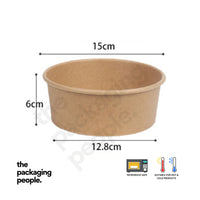 750ML KRAFT ECOBOWL | KRAFT PAPER BOWL | EBB-750 | 300 PCS/CTN