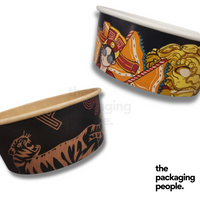 CUSTOM PRINTED PAPER BOWLS | CUSTOM PRINTED KRAFT PAPER BOWLS | MOQ FROM 10,000 PCS