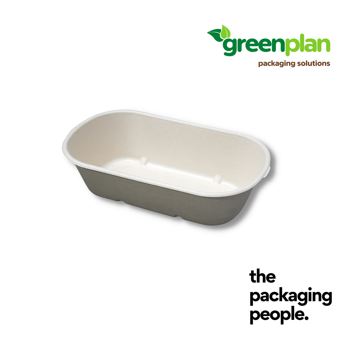 1000ML COMPOSTTRAY BASE | 1000ML BAGASSE TRAY | BNB-1000-B | 500 PCS/CTN