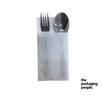 WHITE AIRLAID DINNER POCKET NAPKIN 40CM | 12PACK x 50PCS x CTN