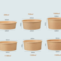CUSTOM PRINTED PAPER BOWLS | CUSTOM PRINTED KRAFT PAPER BOWLS | MOQ FROM 10,000 PCS