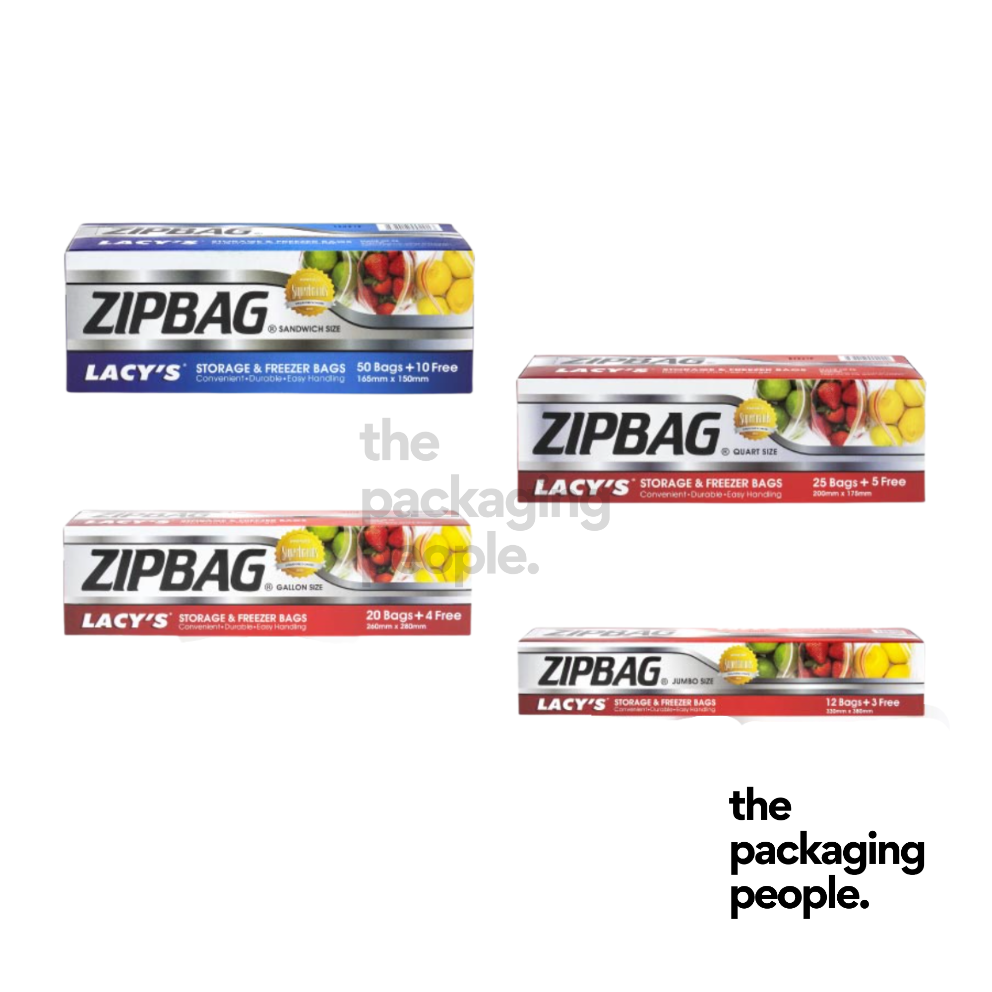 Lacys Zipbag Storage & Freezer Bags - Jumbo