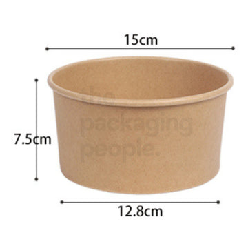 1000ML KRAFT ECOBOWL | KRAFT PAPER BOWL | EBB-1000 | 300 PCS/CTN