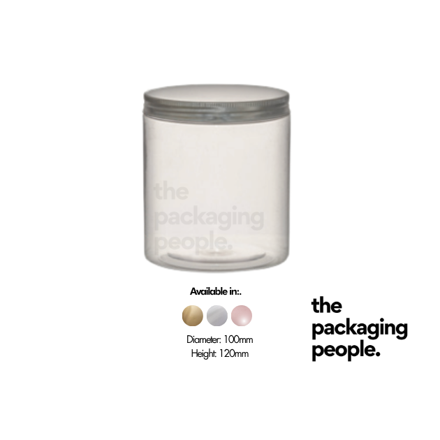 10x12cm Plastic Cookie Container with Aluminium Lid- 60pcs/bag