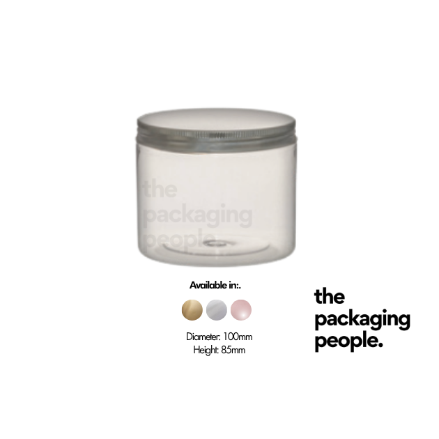 10x8.5cm Plastic Cookie Container with Aluminium Lid- 60pcs/bag