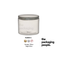10x8.5cm Plastic Cookie Container with Aluminium Lid- 60pcs/bag