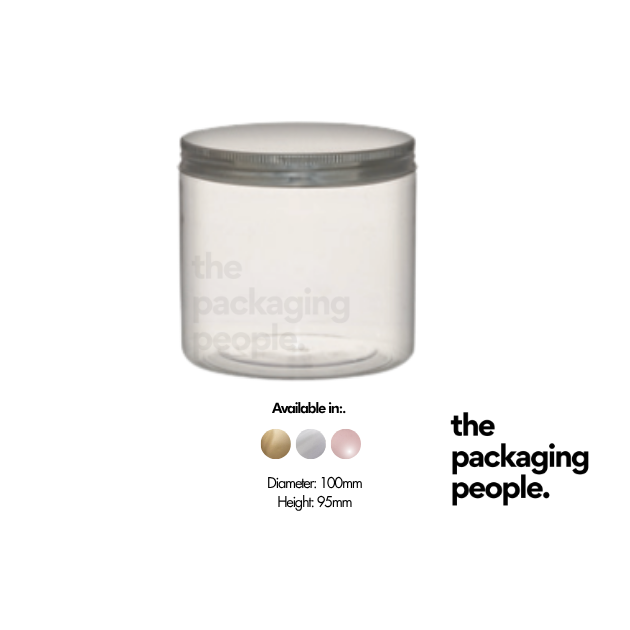10x9.5cm Plastic Cookie Container with Aluminium Lid- 60pcs/bag