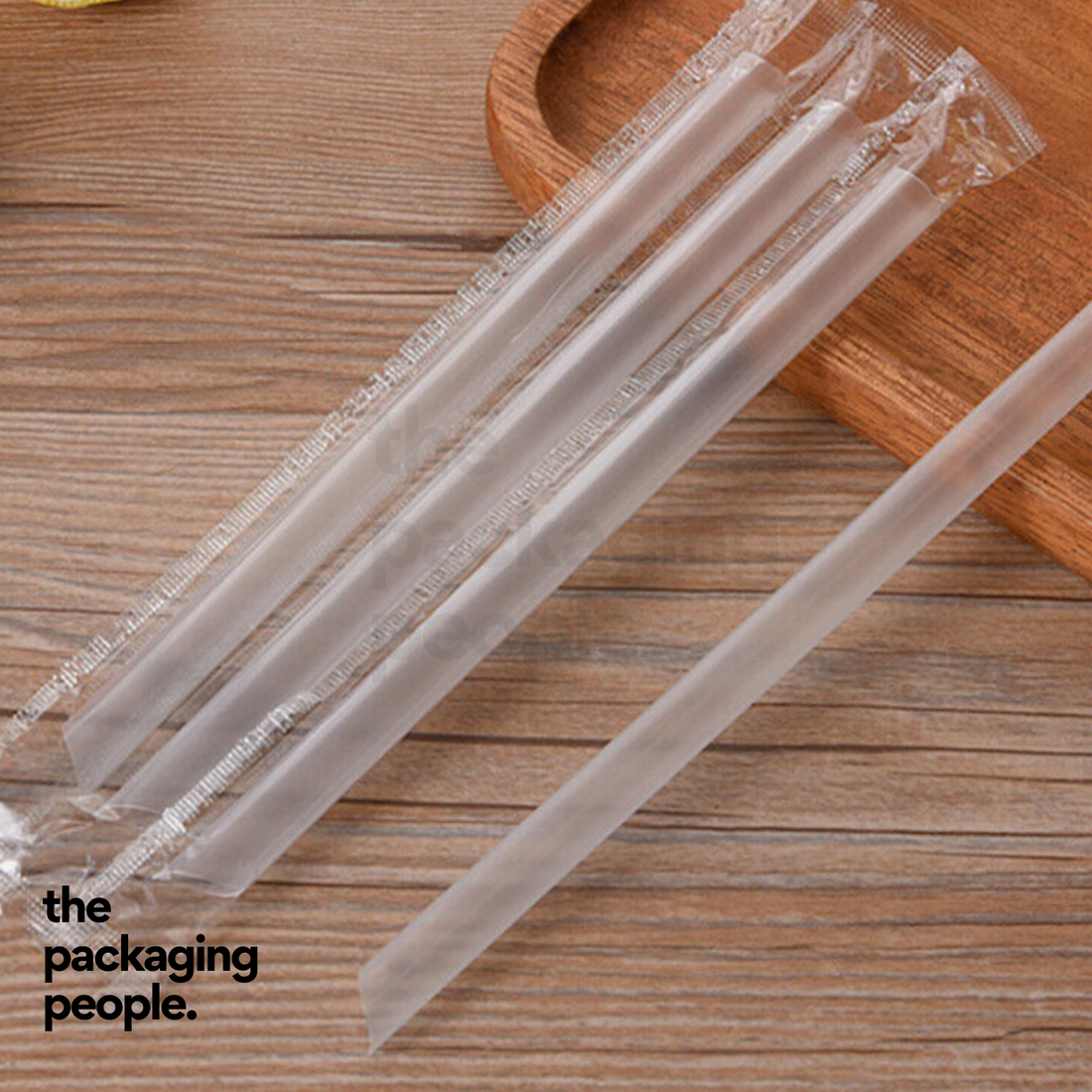 1221 BOPP INDIVIDUALLY WRAPPED STRAW (TRANSPARENT) | BUBBLE TEA STRAW | DISPOSABLE STRAWS | I-BOPP-1221-T | 2000 PCS/CTN