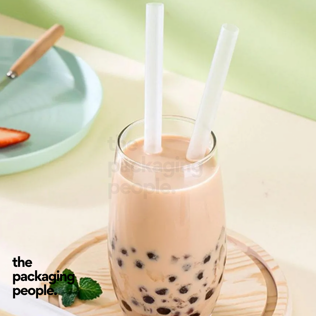 1221 Bopp Individually Wrapped Straw (TRANSPARENT) - 2000Pcs/Ctn | Bubble Tea Straw | Disposable Straws