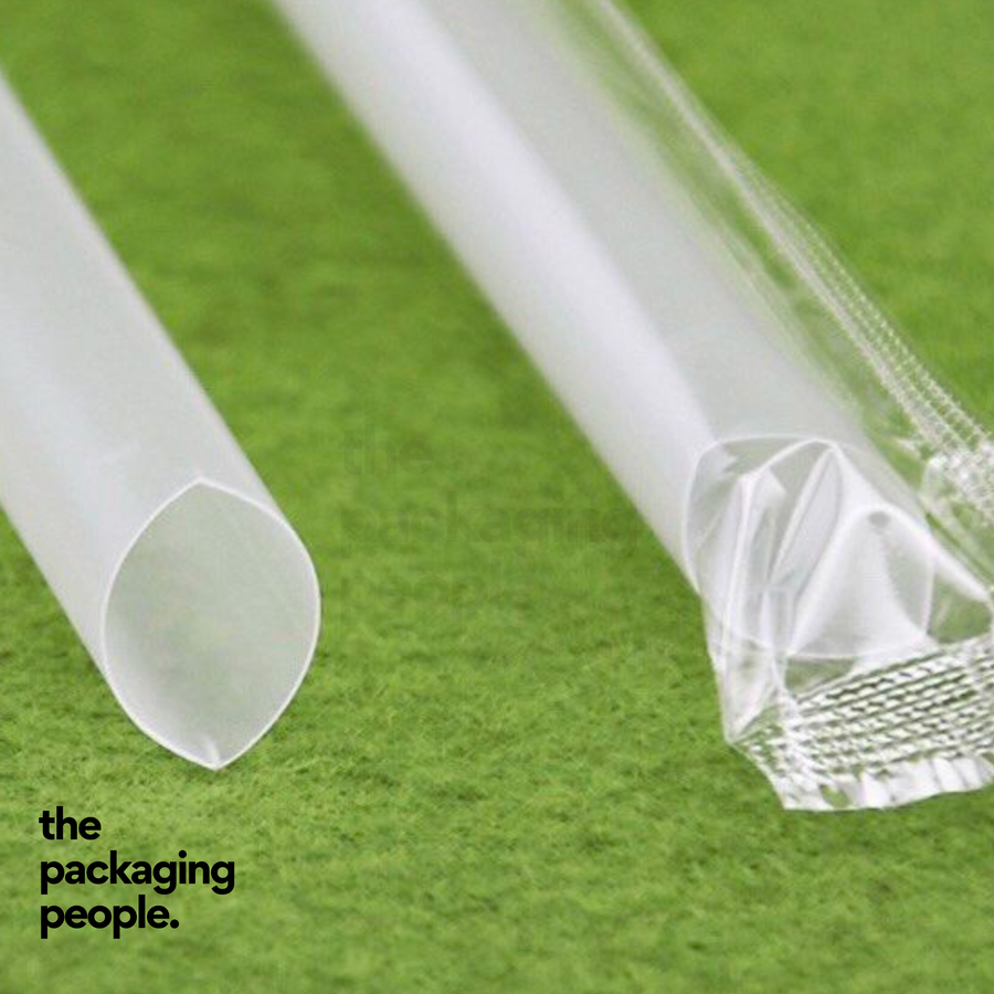 1221 Bopp Individually Wrapped Straw (TRANSPARENT) - 2000Pcs/Ctn | Bubble Tea Straw | Disposable Straws