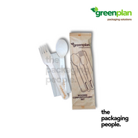 3-in-1 Wooden Spoon, Fork, Napkin Cutlery Set (500Pcs/Ctn)