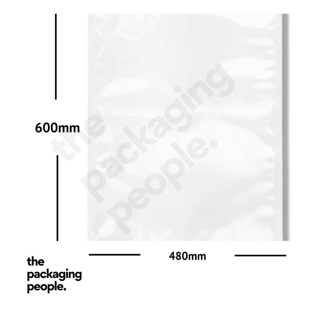 HIGH CLARITY VACUUM POUCH WITH TEAR NOTCH 480MM X 600MM X 80UM (PA/PE) | VP4860 | 1000 PCS/CTN