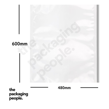HIGH CLARITY VACUUM POUCH WITH TEAR NOTCH 480MM X 600MM X 80UM (PA/PE) | VP4860 | 1000 PCS/CTN