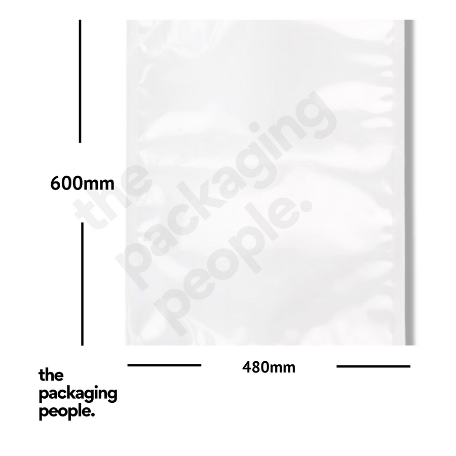 HIGH CLARITY VACUUM POUCH WITH TEAR NOTCH 480MM X 600MM X 80UM (PA/PE) | VP4860 | 1000 PCS/CTN