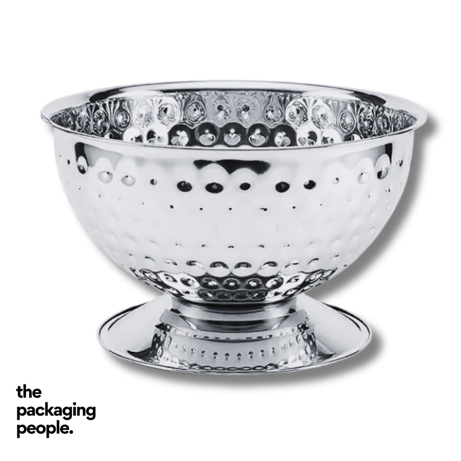 POLISHED & THICKENED STAINLESS STEEL PUNCH BOWL (HAMMER) | SSDB-38-H