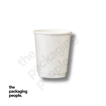8OZ DOUBLE WALL HOT - WHITE | ECDW-8-W | 500 PCS/CTN