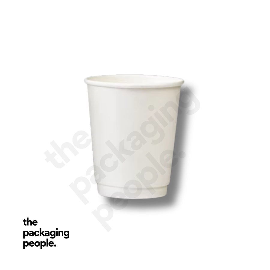 8OZ DOUBLE WALL HOT - WHITE | ECDW-8-W | 500 PCS/CTN