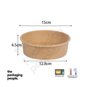 500ML KRAFT ECOBOWL | KRAFT PAPER BOWL | EBB-500 | 300 PCS/CTN