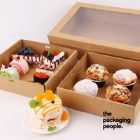 Small Catering Tray with Window (100Pcs/Ctn) Cheese Platter Packaging | Dessert Platter Packaging