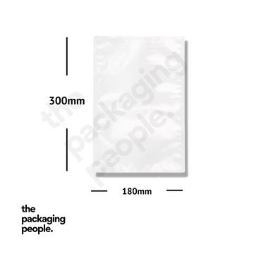 HIGH CLARITY VACUUM POUCH WITH TEAR NOTCH 180MM X 310MM X 80UM (PA/PE) | VP1831 | 1000 PCS/CTN