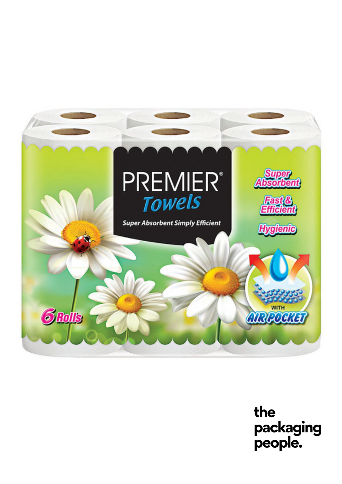 PREMIER KITCHEN TOWEL RECYCLED | NAPKIN | 6 ROLLS (60&