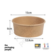 750ML KRAFT ECOBOWL | KRAFT PAPER BOWL | EBB-750 | 300 PCS/CTN