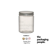 6.5x8.7cm Plastic Cookie Container with Aluminium Lid- 50pcs/bag