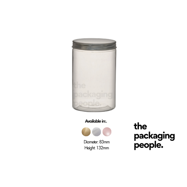 8.3x13.2cm Plastic Cookie Container with Aluminium Lid- 60pcs/bag