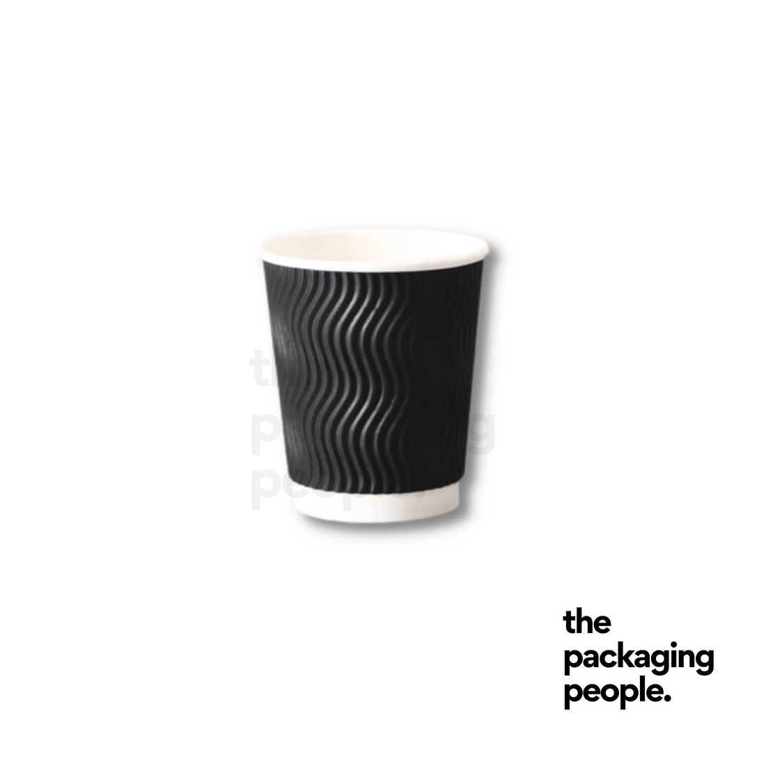 8oz Black Ripple EcoCup | 8oz Black Ripple Cup | Ripple Hot Cup (500 Pcs / Ctn)