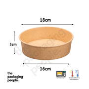 900ML KRAFT ECOBOWL | KRAFT PAPER BOWL | EBB-900 | 300 PCS/CTN
