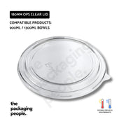 900ML / 1300ML OPS ECOBOWL LID | OPS KRAFT PAPER BOWL CLEAR PLASTIC LID | EBL-180-OPS | 300 PCS/CTN