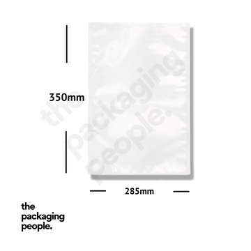 HIGH CLARITY VACUUM POUCH WITH TEAR NOTCH 285MM X 350MM X 80UM (PA/PE) | VP2835 | 1000 PCS/CTN