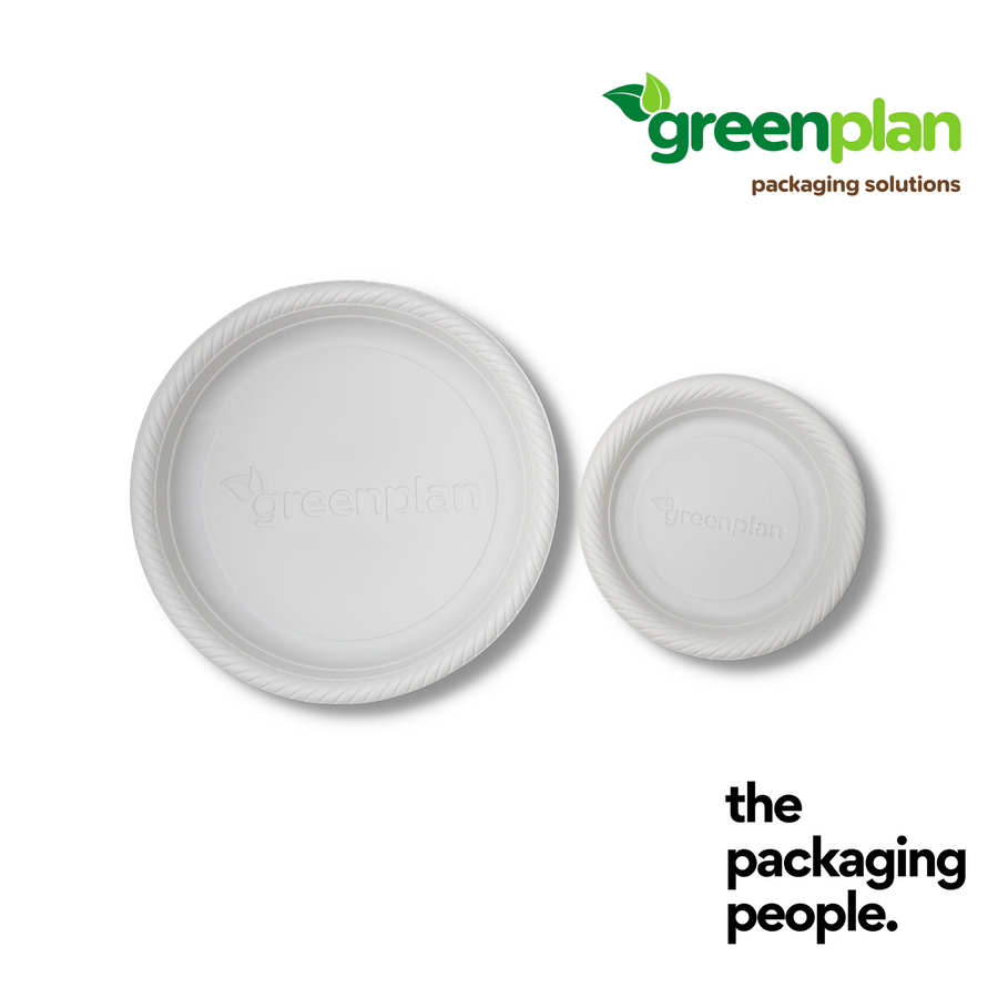 9" GREEN PLAN CORNWARE ROUND PLATE | RPL-9-C-L | 500 PCS/CTN