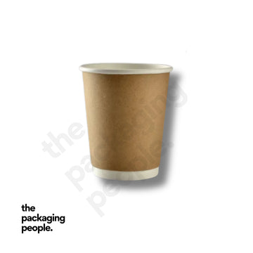 8OZ DOUBLE WALL HOT - KRAFT | ECDW-8-K | 500 PCS/CTN
