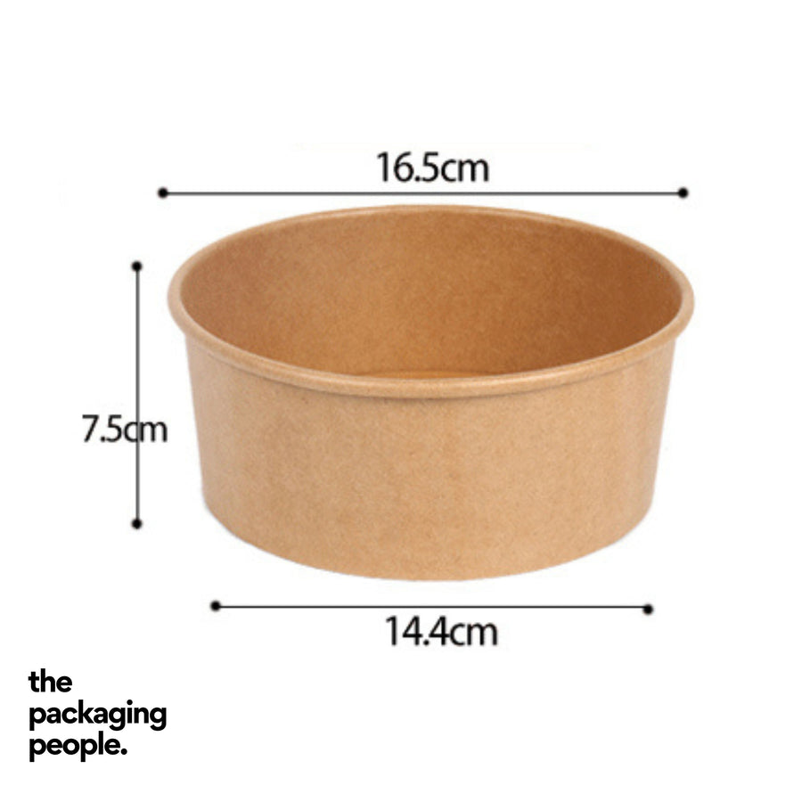 1300ML KRAFT ECOBOWL | KRAFT PAPER BOWL | EBB-1300 | 300 PCS/CTN