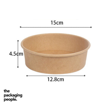 500ML KRAFT ECOBOWL | KRAFT PAPER BOWL | EBB-500 | 300 PCS/CTN