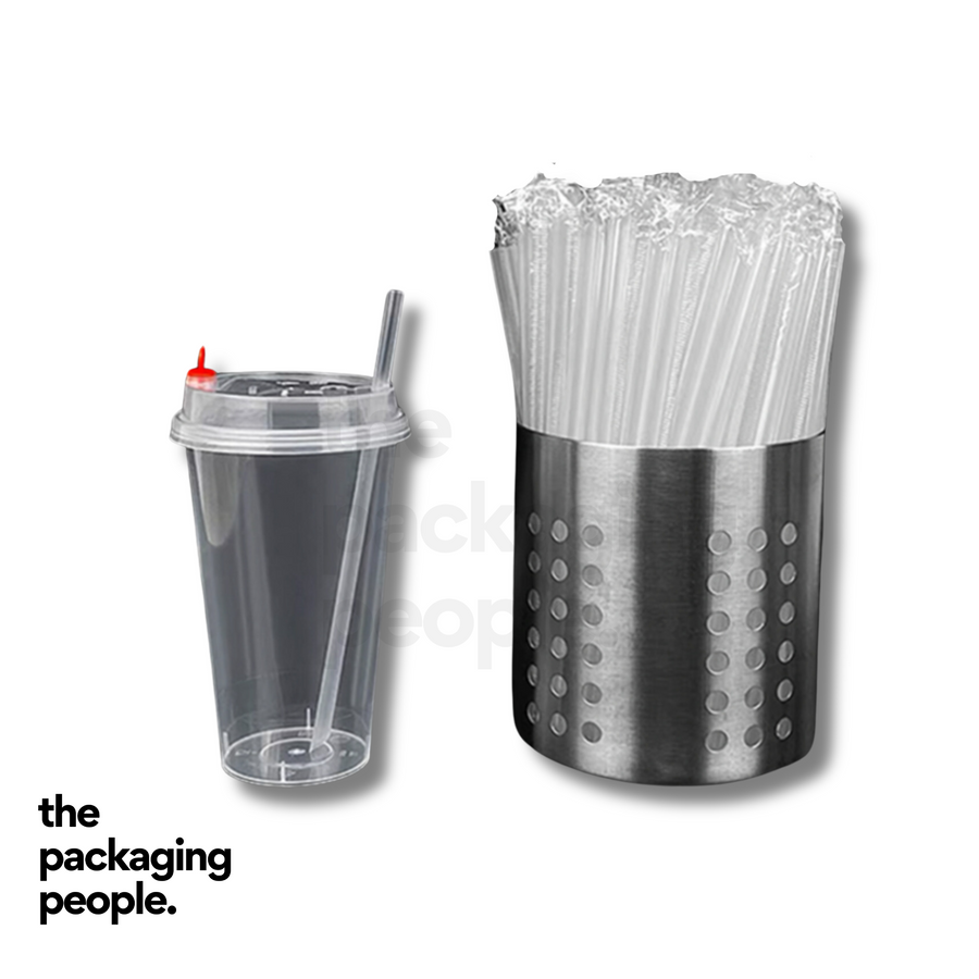 8210 Bopp Individually Wrapped Straw (TRANSPARENT) - 4000Pcs/Ctn | Bubble Tea Straw | Disposable Straws