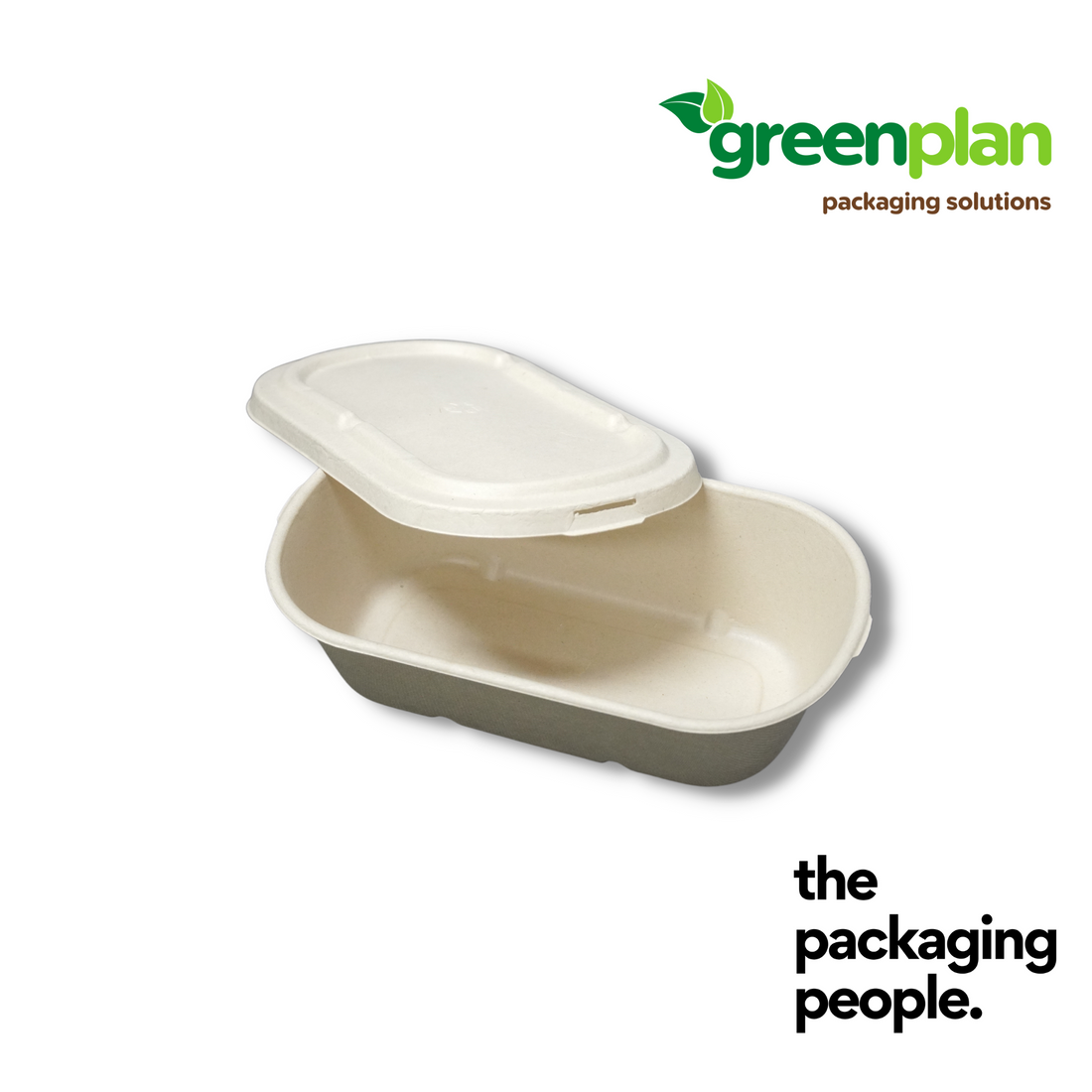 850/1000ml Bagasse CompostTray Lid | 850/1000ml Sugarcane Bagasse Bento Lid (500Pcs/Ctn)