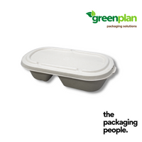 850/1000ml Bagasse CompostTray Lid | 850/1000ml Sugarcane Bagasse Bento Lid (500Pcs/Ctn)