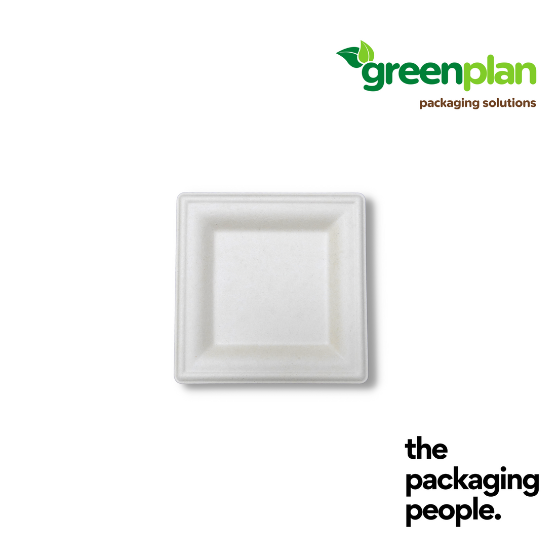 15cm / 6" Square Bagasse CompostPlate | Sugarcane Bagasse Square Disposable Plate (500Pcs/Ctn)