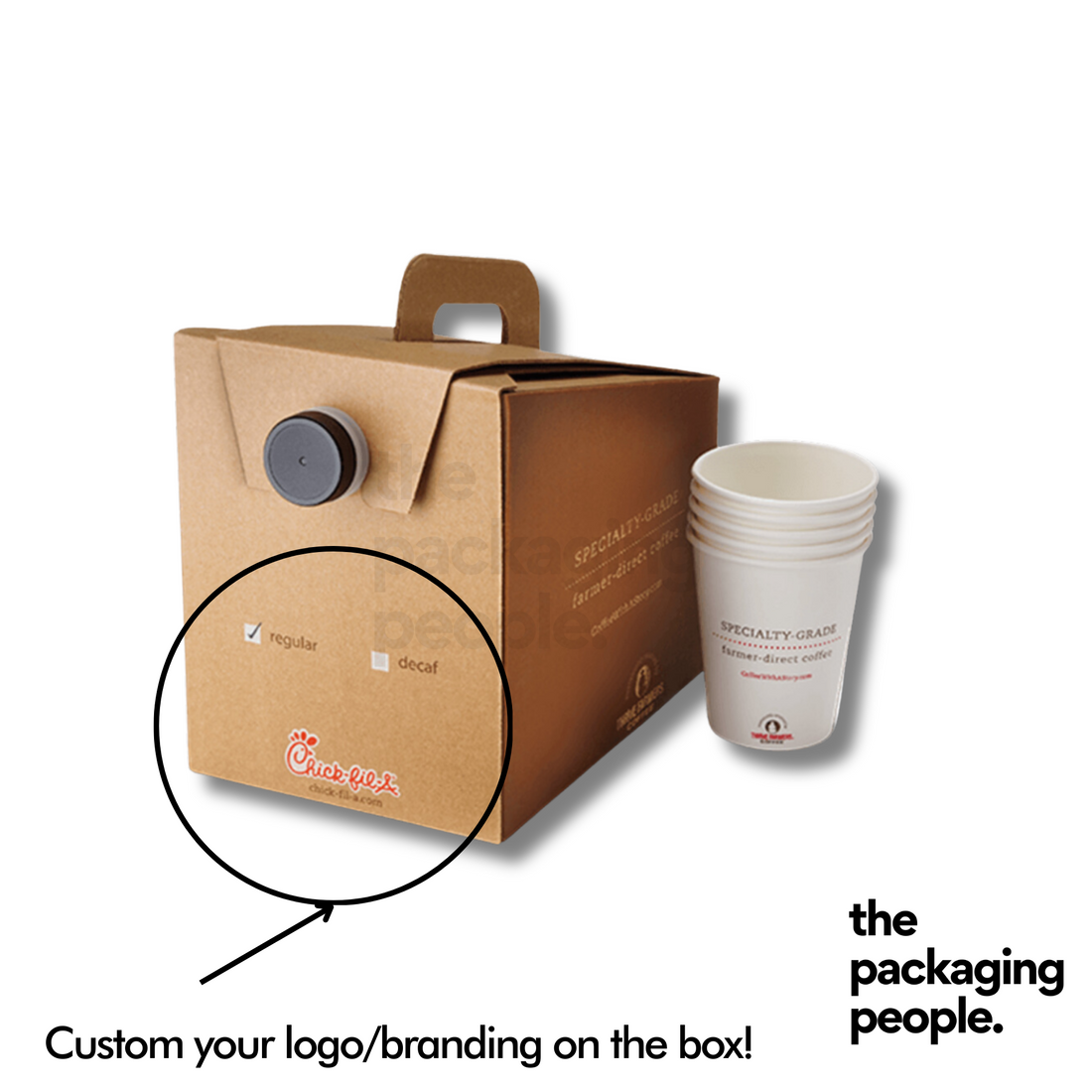 Custom 96oz Disposable Thermal Insulated Drink Takeaway Box | Coffee Traveller Box *Popular*