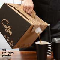 Custom 96oz Disposable Thermal Insulated Drink Takeaway Box | Coffee Traveller Box *Popular*