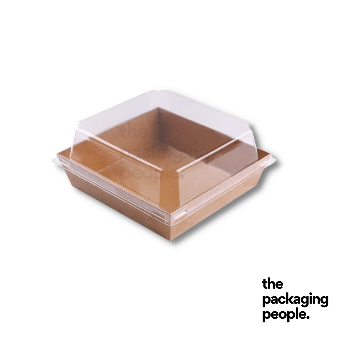 LARGE SQUARE KRAFT SANDWICH BOX / KRAFT SUSHI BOX WITH CLEAR LID | SBS ...